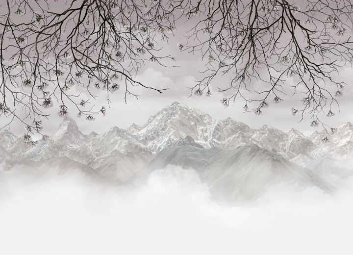 Wallpaper Sakura in mountains - Фото 3