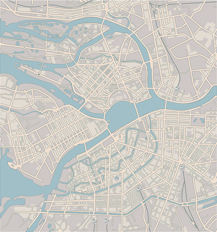 Безшовні Фотошпалери Map of Amsterdam