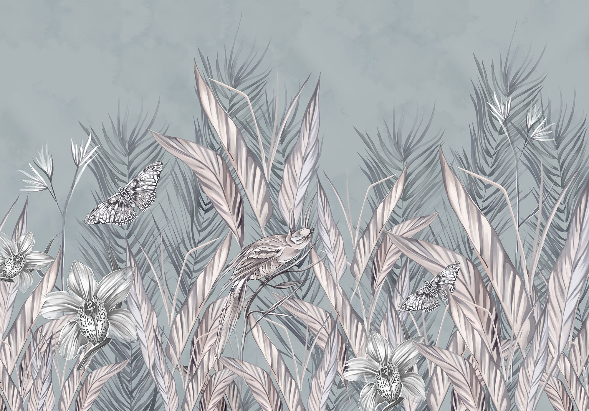 Безшовні Фотошпалери Flora fauna