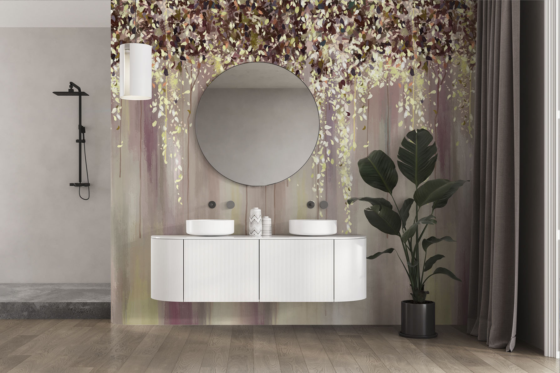 Бесшовные Фотообои Golden rain