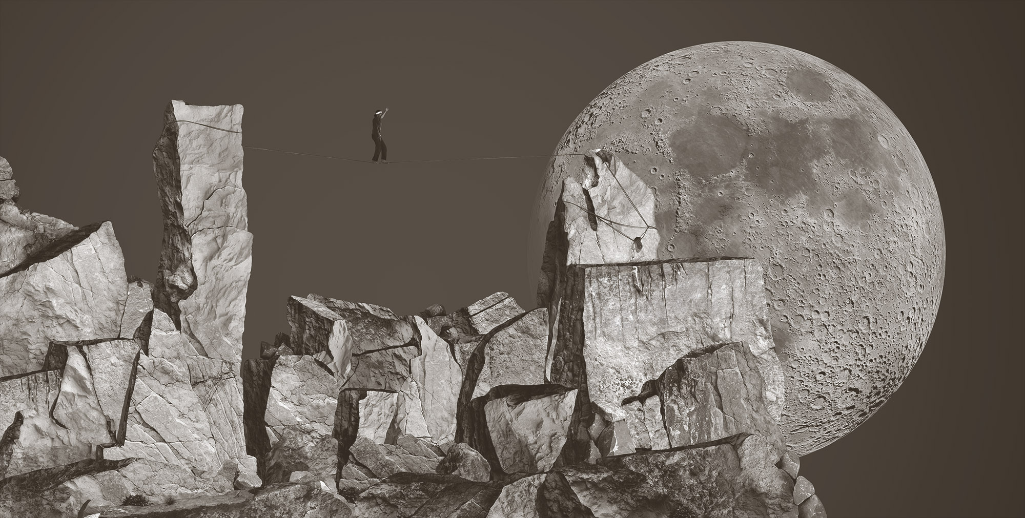 Wallpaper Going to the moon