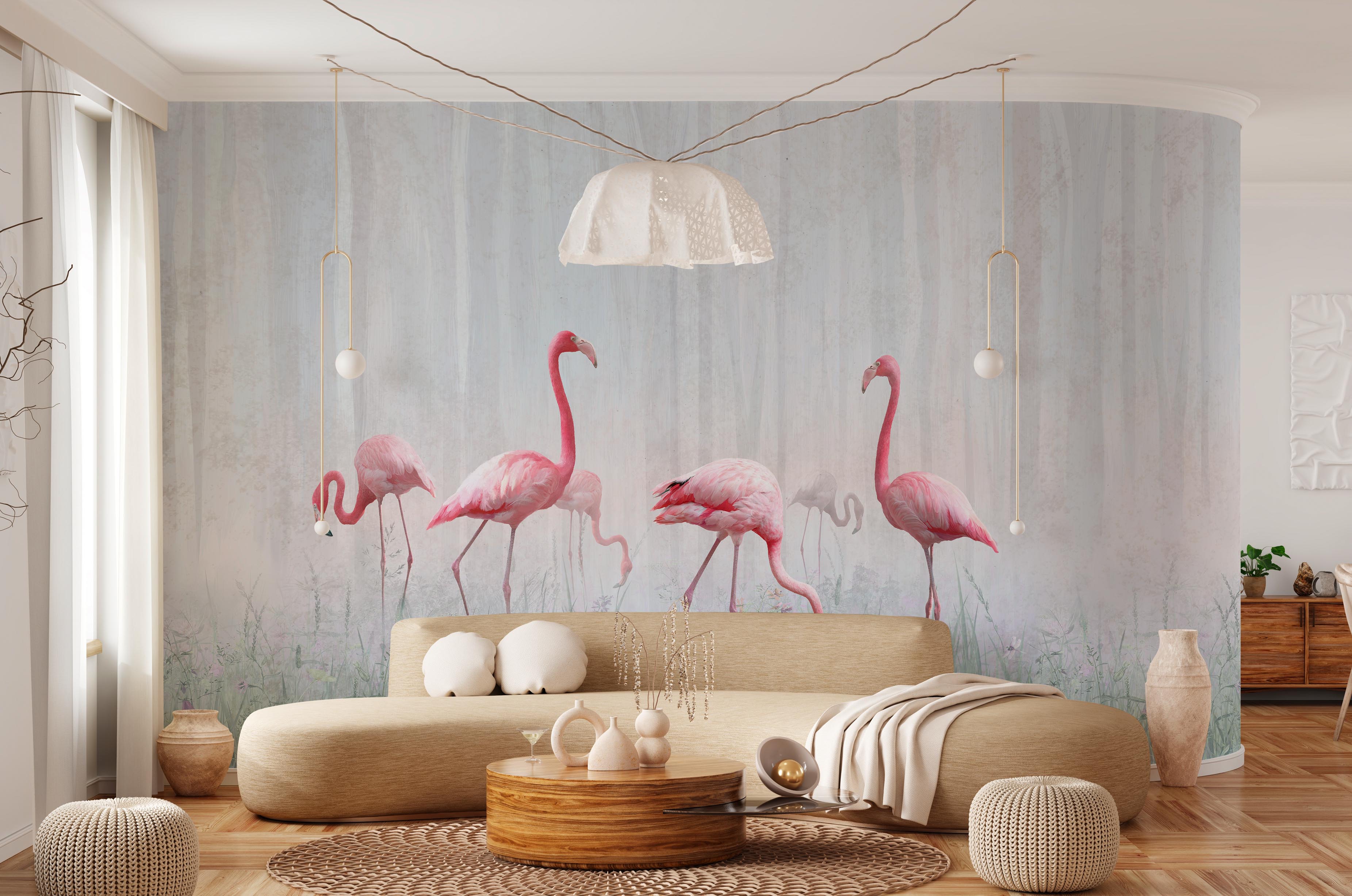 Wallpaper Caribbean flamingo