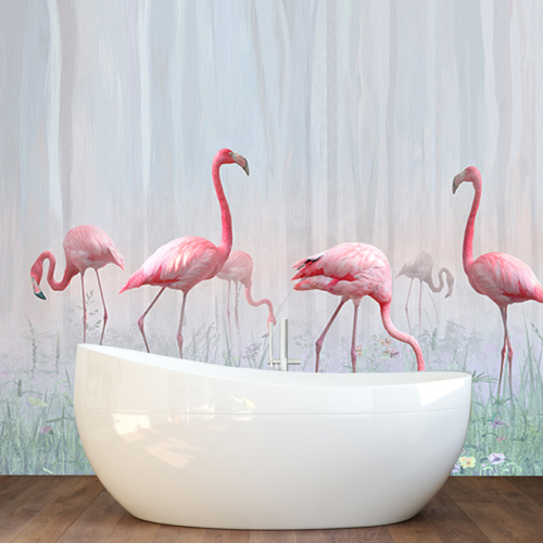 Водостійкі Фотошпалери Caribbean flamingo