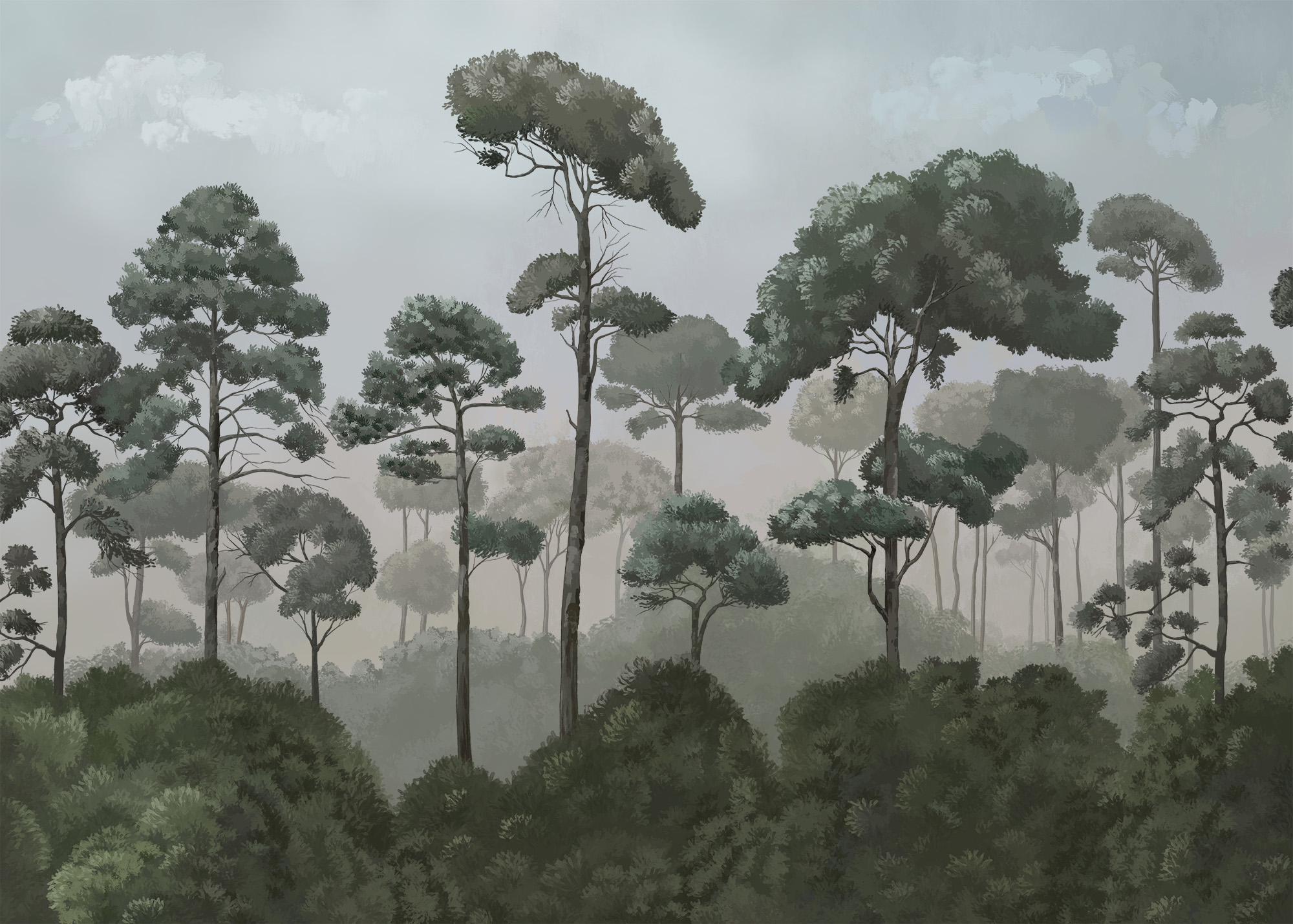 Wallpaper Oil forest