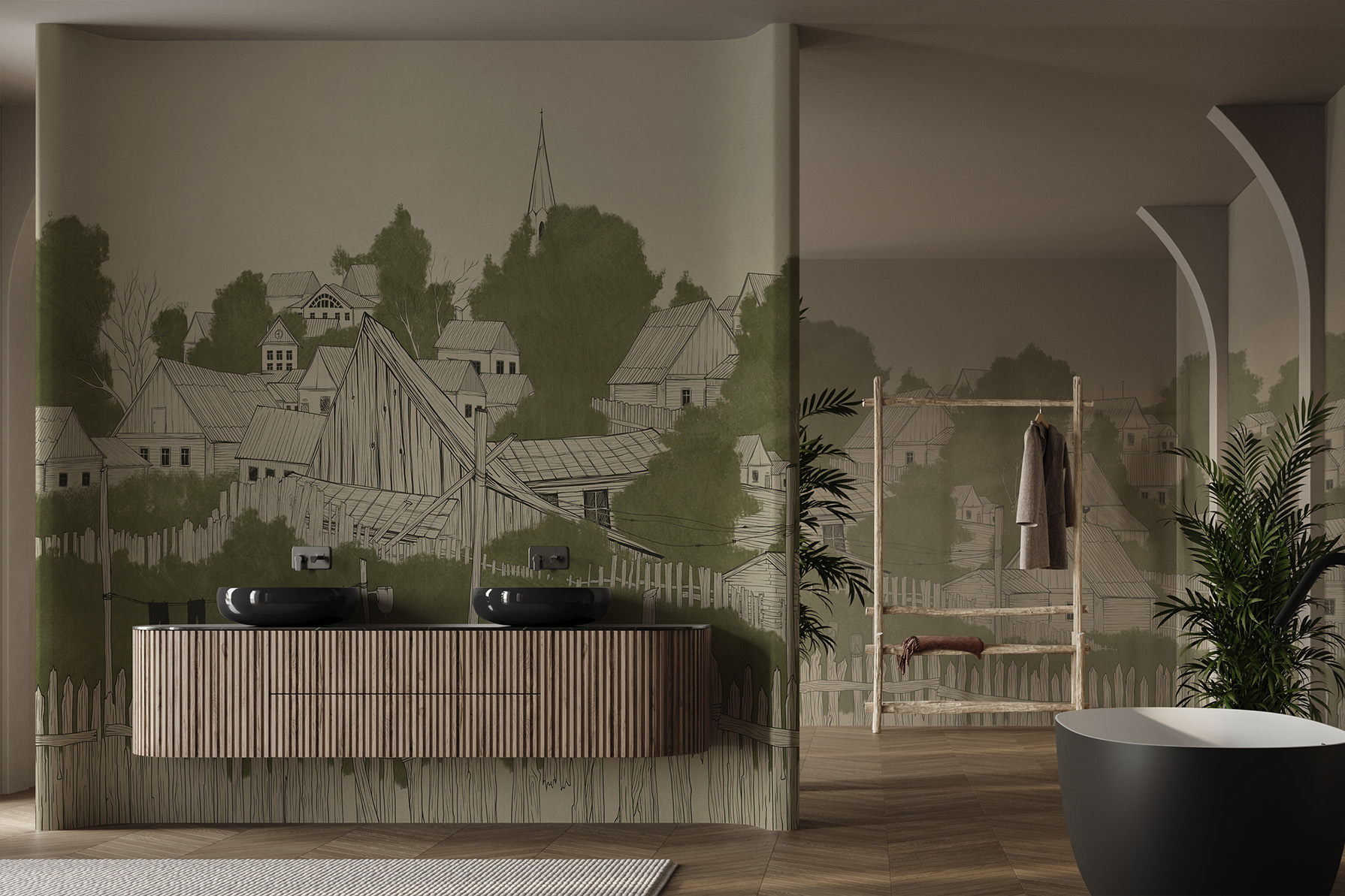 Безшовні Фотошпалери Villaggio di Leopoli