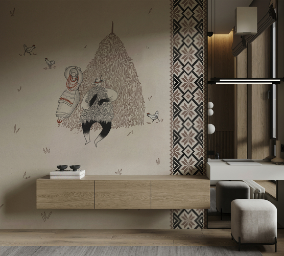 Фотообои в спальню Black mountain