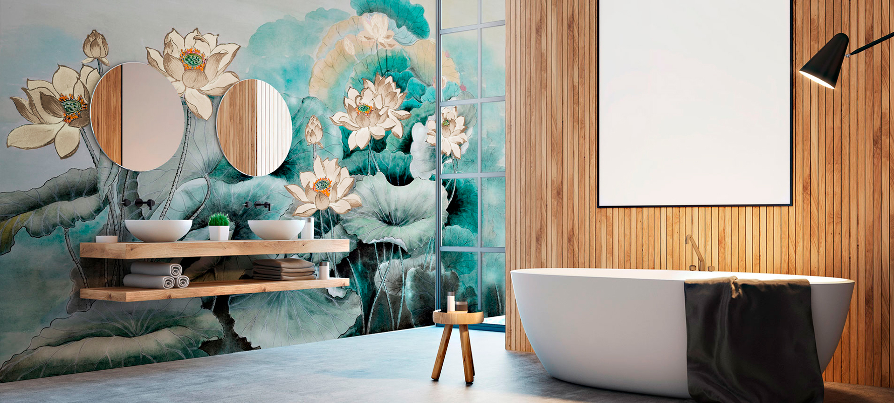 Waterproof  wallpapers for bathroom